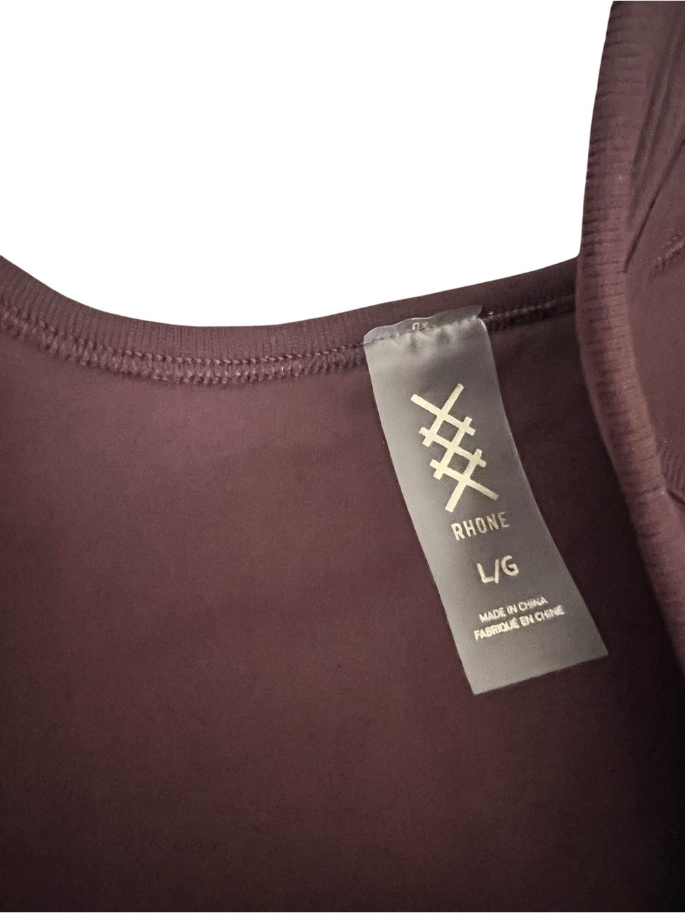 RHONE Revive Crop Top Bra - size L - Brown Berry - Picture 3 of 5